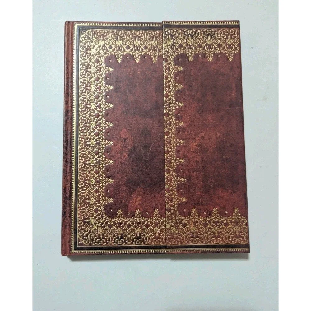 Paperblanks Foiled Personal Journal Notebook Ribbon Marker Red Gold NEW